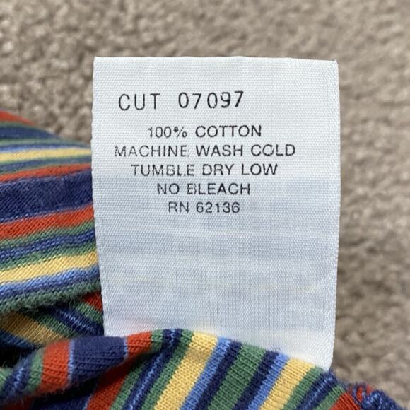 Guess USA Striped T Shirt Men’s L Vintage 90s Embroidered Spellout Made in USA - Picture 6 of 8